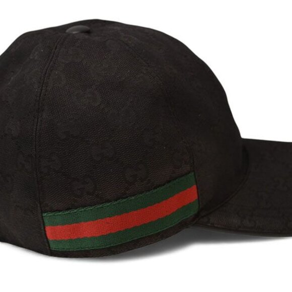 Gucci Baseball Cap Hat GG Black Red Green Kqwbg 1060 Size M 59 cm main image 7